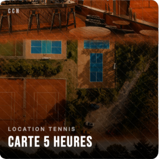 Carte 5 heures tennis