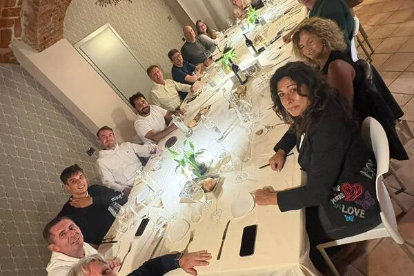 Dîner avec l'équipe italienne, samedi soir